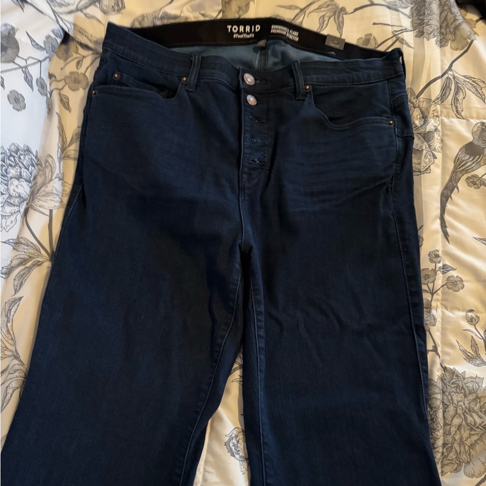 Torrid Dark Blue Flare Jeans